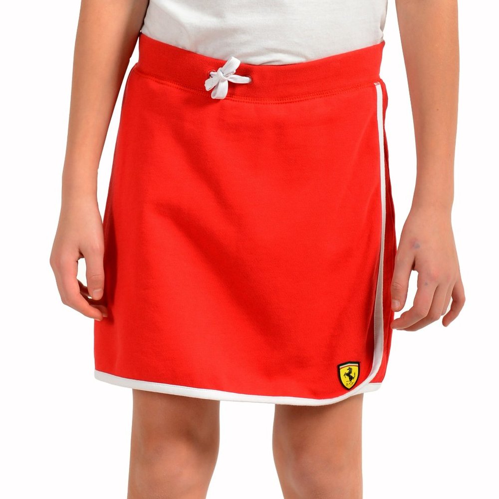 Scuderia Ferrari Girls Red Fleece Skort sz 11/12 Years